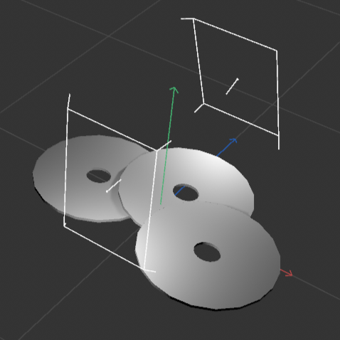 Three CDs in Cinema4D.<br>
                By using the scale tool and duplicating my edited primitive disc shape, I created the three CDs.
                I wanted to portray them as if they're stacked or overlapping one another to create a sense of depth.
                This is why I added lighting: so the shadows will help create the three-dimensional shape.