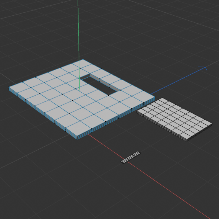 Rough Cinema4D draft of the tablet stand.<br>
                I started with choosing my primitive shapes, making segments, and removing planes 
                for the gap.