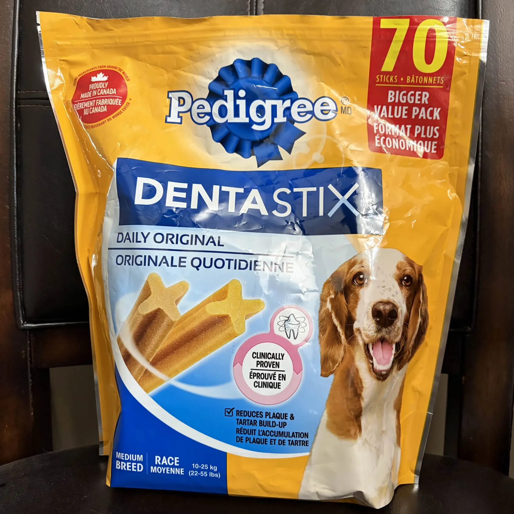 The rustling of plastic on a snack bag.