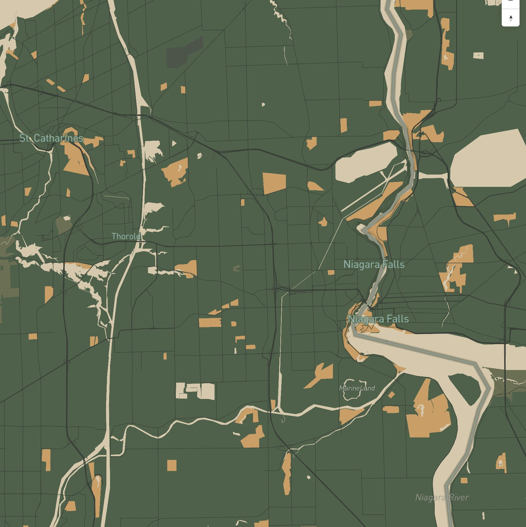 A concept for a laser cut map. I worked without labels and put focus on road lines. The text was supposedly on another layer.