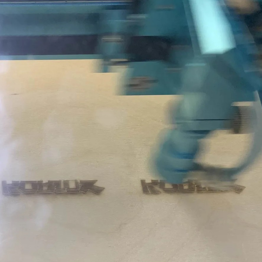 The laser cutting process. 